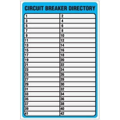 junction box breaker list template|circuit breaker label identification.